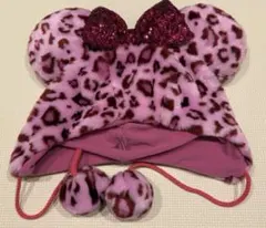即日発送　ヒョウ柄　ファンキャップ　ミニー　ディズニー　レオパード柄