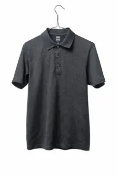 ユニクロ エアリズム ポロシャツ S ダークグレー DRY-EX 消臭機能