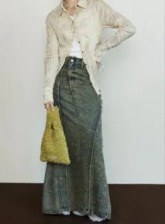 メゾンスペシャル Cellulose Denim Maxi Skirtのサムネイル