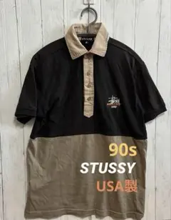 ⭐︎希少⭐︎USA製90s STUSSY オールドステューシーポロシャツTシャツ刺繍のサムネイル