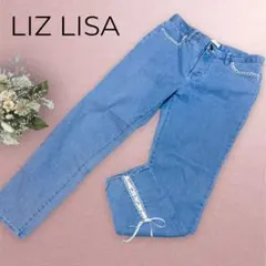 LIZ LISAリズリサ アンクルリボン ストレッチデニムパンツ Ｍサイズ