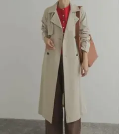 アーバンリサーチドアーズベージュ トレンチコート ダブルブレスト