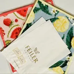 新品未使用品　フェイラーのタオルハンカチ フルーツポプリとレモンと葉柄です♪
