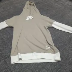 NAVY フード付きベージュパーカー