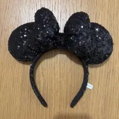 東京ディズニーリゾート スパンコール カチューシャ ブラック　ミニーマウスのサムネイル