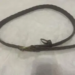 メッシュ　レザーベルト　こげ茶