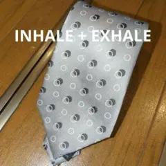 美品‼️INHALE + EXHALE ネクタイ グレー ドット柄