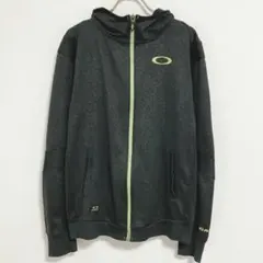 OAKLEY オークリー ジップパーカー ブラック M ロゴ刺繍