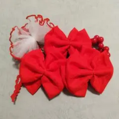 りぼん　髪飾り チュール　ベリー　　753 七五三　ヘッドドレス　754