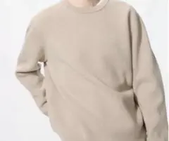 ユニクロ　ウォッシャブル　ミラノリブ　ベージュ