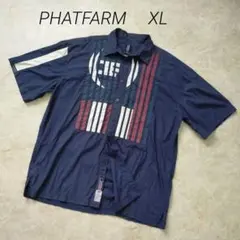 ファットファーム PHATFARM 半袖シャツ XL ネイビー ストリート B系のサムネイル