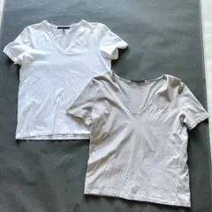 GUCCI Vネック半袖Tシャツ 2枚セット ホワイト グレー　S,Mサイズのサムネイル