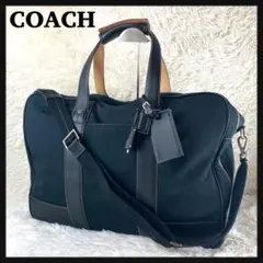 人気✨COACHコーチ ボストンバッグ レザー ナイロン ショルダー 希少のサムネイル