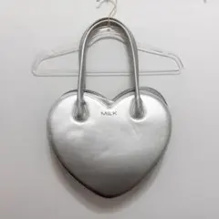 MILK ハートバッグ シルバー