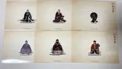 刀剣乱舞　本丸博　跪坐ポストカード　江雪　宗三　小夜　歌仙　和泉守　陸奥守