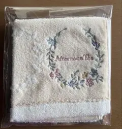 Afternoon Tea 花柄刺繍　ロゴ入　ハンカチ　ミニタオル　ハンドタオルのサムネイル