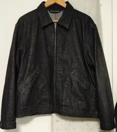 GU デニム ジップアップ ジャケット ブルゾン ダークグレー LGジャン
