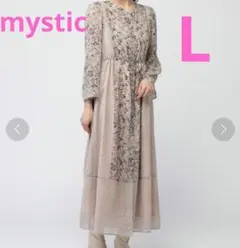 特価❕レア❕mystic❤️花柄切替えシフォンワンピース L ピンク