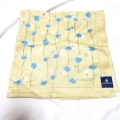 ジバンシー　ハンカチ　花柄　オリーブ