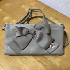 MS GRACYショルダー美品 エムズグレイシー M'S GRACY フリルショルダーバッグ フェイクレザー