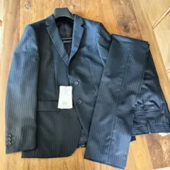【新品】TAKEO KIKUCHI ブラックストライプ　スーツ S セットアップ