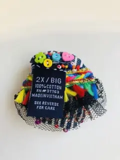 ハンドメイド　カラフルポップなブローチ　リメイク
