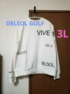 DELSOL GOLF☆裏起毛ロゴトレーナー☆3L