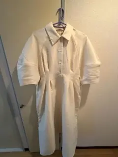CLANE FORM SLEEVE ONEPIECE アイボリー