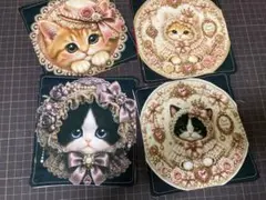 ハンドメイド　ハンカチ　猫　4