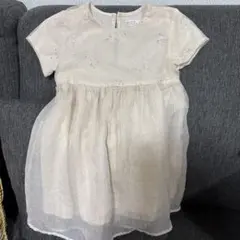 Zara Girls ベージュ グリッタードレス 104cm