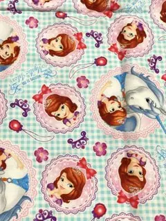 新品生地　ちいさなプリンセスソフィア　新学期　プリンセス　ディズニー はぎれ