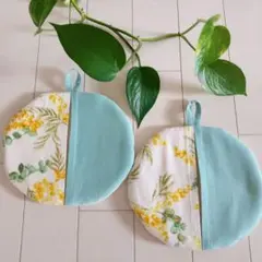 鍋つかみ 2個セット　ハンドメイドのサムネイル