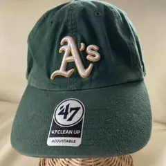 '47 CLEAN UP・ADJUSTABLE・ A's グリーンのキャップのサムネイル