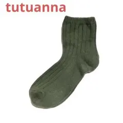 tutuanna チュチュアンナ 靴下 ソックス グリーン 緑 シンプル 無地