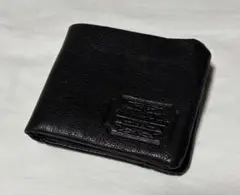 美品！本革黒 二つ折り財布