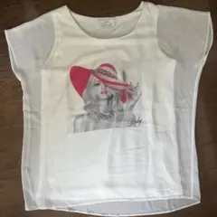 シースルー 半袖 トップス 女性のプリント レディー Rady