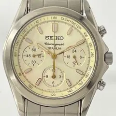 【新品未使用＋保証書】SEIKO クロノグラフ チタン 7T11-0AH0 新品未使用＋保証書】SEIKO クロノグラフ チタン 7T11-0AH0 - メルカリ