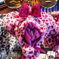 ピンク　レオパード　ファンキャップ　ディズニー　ヒョウ柄