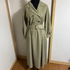 カーキ ダブルブレスト トレンチコート　ワンピース