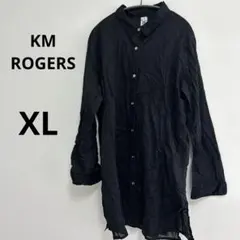 KM ROGERS ブラックシャツ XL チュニック　黒