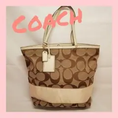 COACH トートバッグ ブラウン/ベージュ