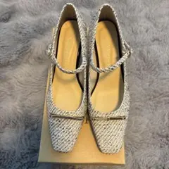 LeTalon 6.5cmスクエアメタルリボンパンプス 23.5cm