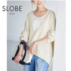【美品】 スローブイエナ ファインウールVネックプルオーバーナチュラル