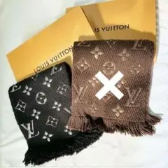 ルイヴィトン エシャルプロゴマニア ブラック ノワール マフラー