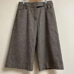 ☆美品[GIANN ILO GIUDICE]ブラウンウールガウチョパンツ 40