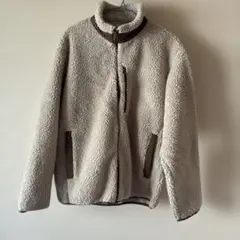 UNIQLO ボア フリース ジャケット ベージュ Lサイズ