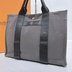 【エルメス】美品 サックアーネ トートバッグ キャンバス×レザー 角スレなしのサムネイル