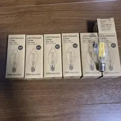 LEDフィラメントランプ 40W E17 6個セット