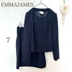 【EMMAJAMES 】フォーマルスーツ ネイビー セット フリル　上品