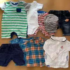 80cm ベビー服セット ロンパース　ボトムス他　計9点